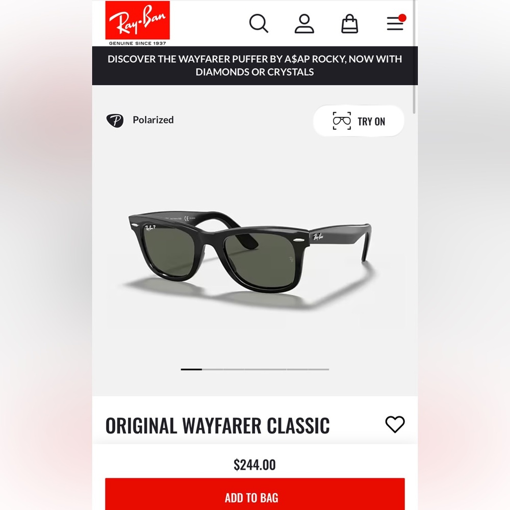 Ray-Ban Wayfarer Polarized Sunglasses